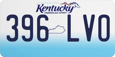 KY license plate 396LVO