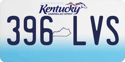 KY license plate 396LVS