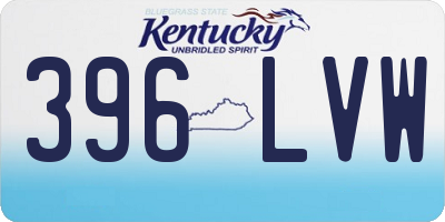 KY license plate 396LVW