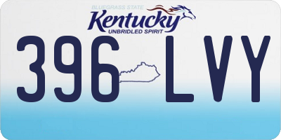 KY license plate 396LVY