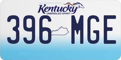 KY license plate 396MGE