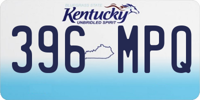 KY license plate 396MPQ