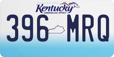 KY license plate 396MRQ