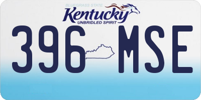 KY license plate 396MSE