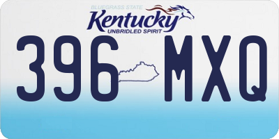 KY license plate 396MXQ