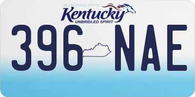 KY license plate 396NAE