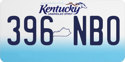 KY license plate 396NBO