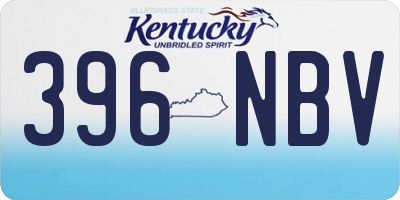 KY license plate 396NBV