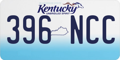 KY license plate 396NCC