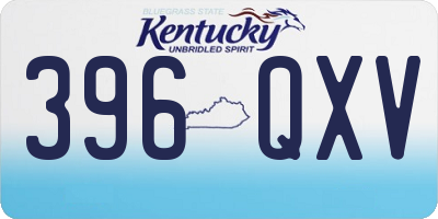 KY license plate 396QXV
