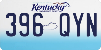 KY license plate 396QYN