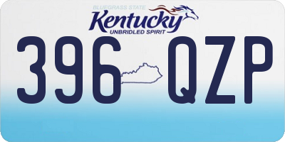 KY license plate 396QZP
