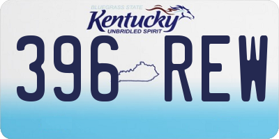 KY license plate 396REW