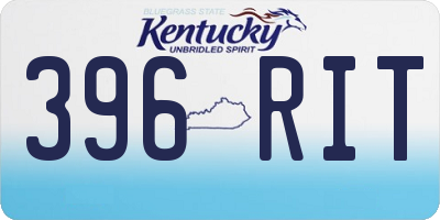 KY license plate 396RIT