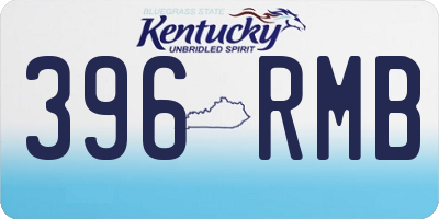 KY license plate 396RMB