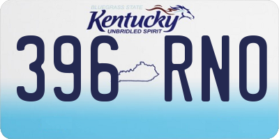 KY license plate 396RNO