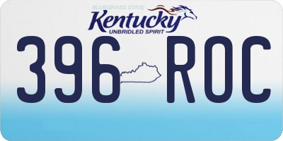 KY license plate 396ROC