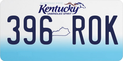 KY license plate 396ROK