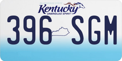 KY license plate 396SGM