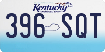 KY license plate 396SQT