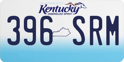 KY license plate 396SRM