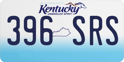 KY license plate 396SRS