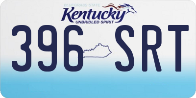 KY license plate 396SRT