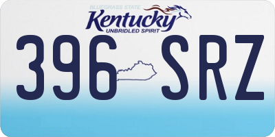 KY license plate 396SRZ