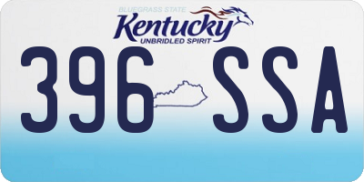 KY license plate 396SSA