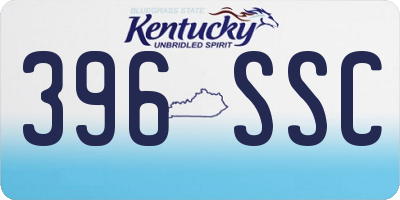 KY license plate 396SSC