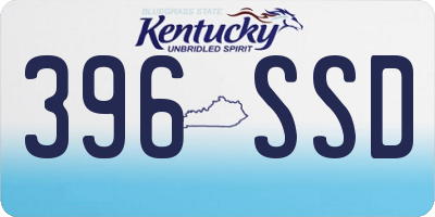 KY license plate 396SSD