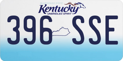 KY license plate 396SSE