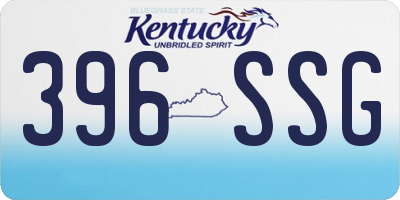 KY license plate 396SSG