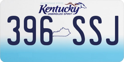 KY license plate 396SSJ
