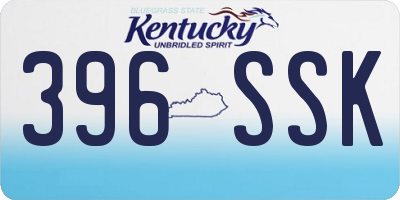 KY license plate 396SSK