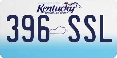 KY license plate 396SSL