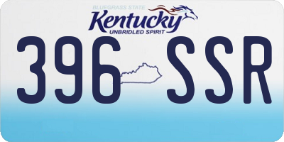 KY license plate 396SSR