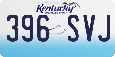 KY license plate 396SVJ