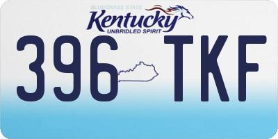 KY license plate 396TKF