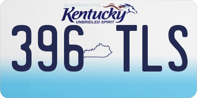 KY license plate 396TLS