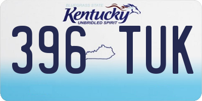 KY license plate 396TUK