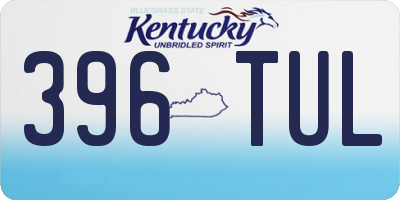 KY license plate 396TUL