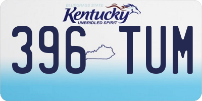 KY license plate 396TUM