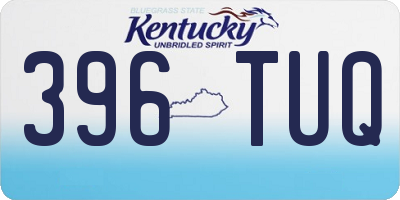 KY license plate 396TUQ