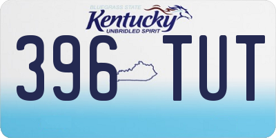 KY license plate 396TUT