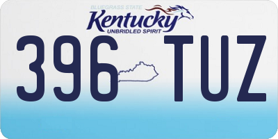 KY license plate 396TUZ