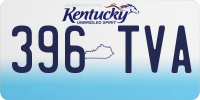 KY license plate 396TVA