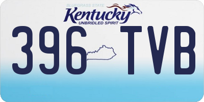 KY license plate 396TVB