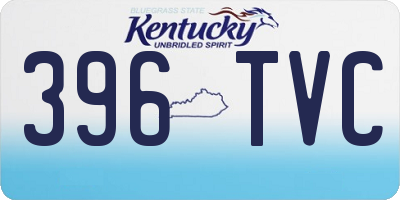KY license plate 396TVC