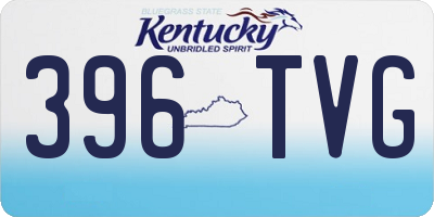 KY license plate 396TVG